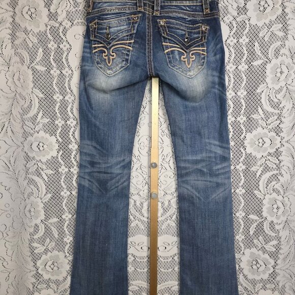 Rock Revival Christina Boot Cut Low-Rise Y2K Jeans 26 - Picture 5 of 16